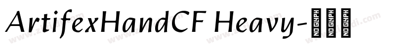 ArtifexHandCF Heavy字体转换
